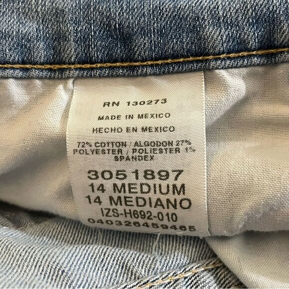 Lee Relaxed Fit High Rise Straight Leg Jeans Light Wash Indigo 14 Medium - Picture 4 of 8